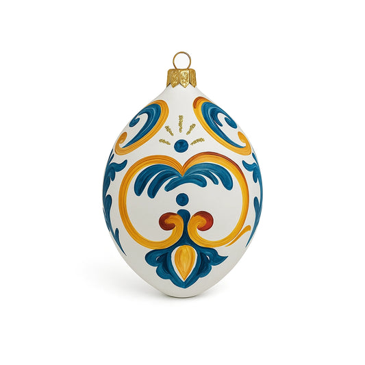 Uovo con decorazione Maiolica
