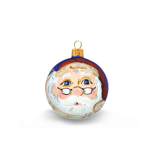 Santa Claus ball with glasses