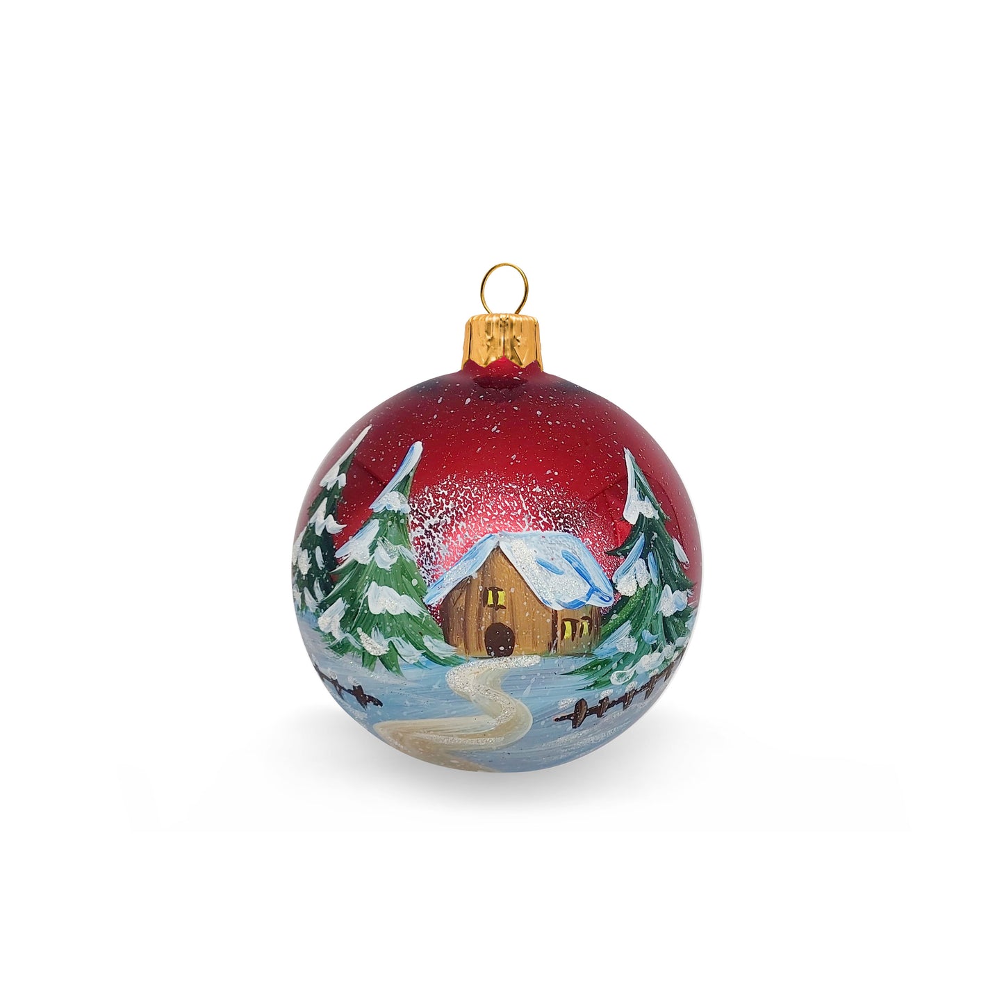 Snowy village ball