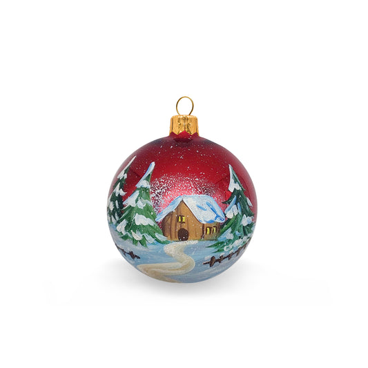 Snowy village ball