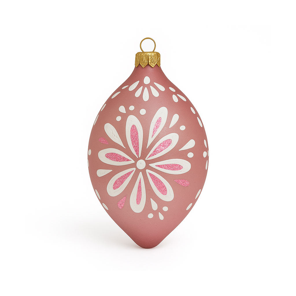 Uovo rosa con disegni geometrichi