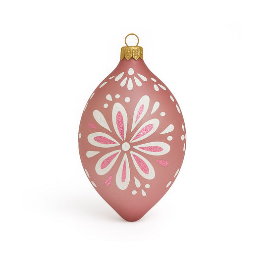 Uovo rosa con disegni geometrichi