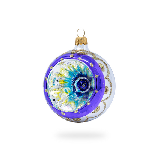 Palla Ricordo viola e oro - decoro random