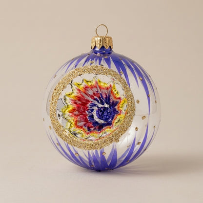 Dettaglio del decoro dipinto a pennello: Unica collection, viola, decoro libero ed esemplare unico