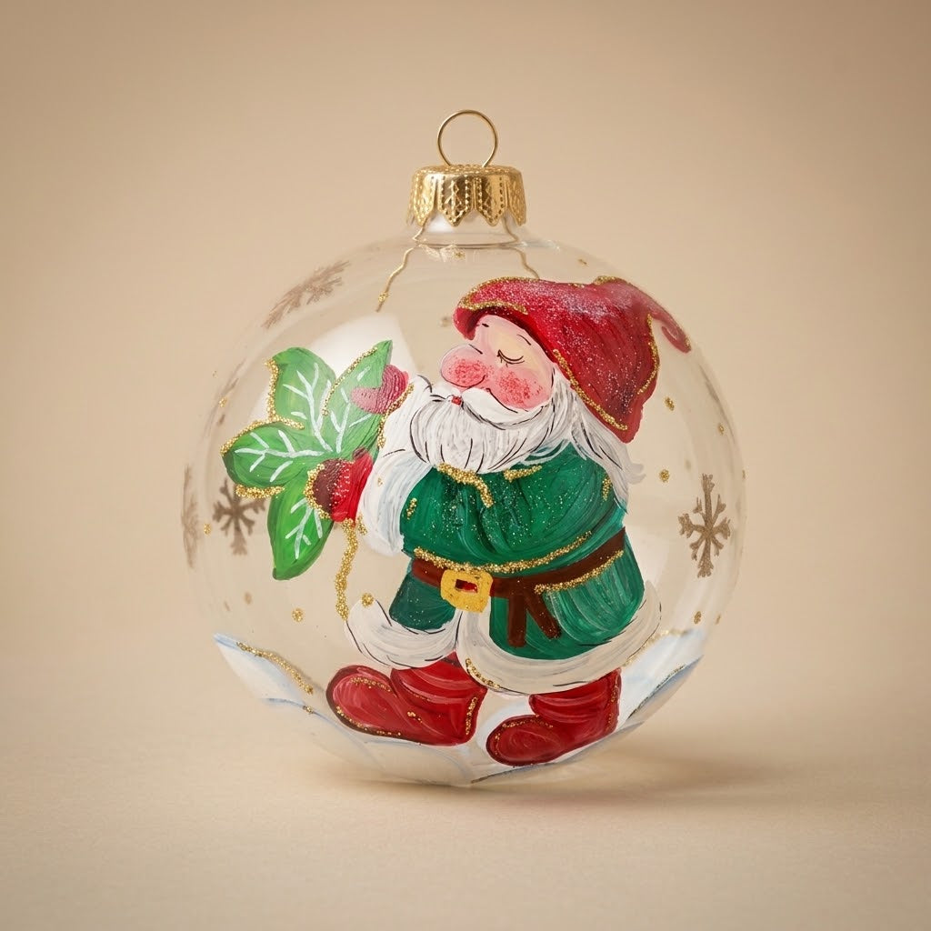 Gnome ball with leaf