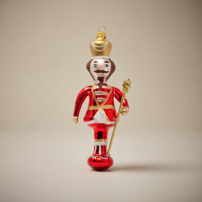 Red toy soldier, hand-painted Christmas ornament