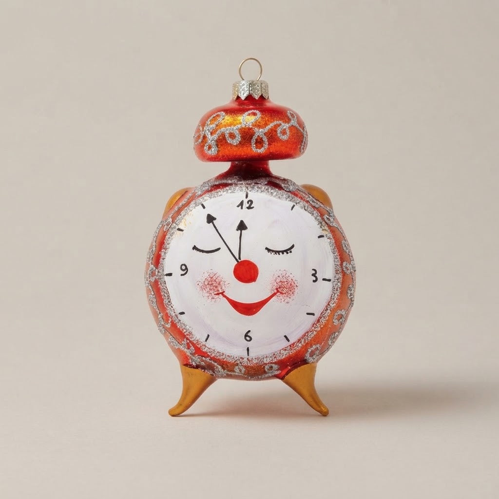 Sveglia, decorazione di Natale dipinta a mano