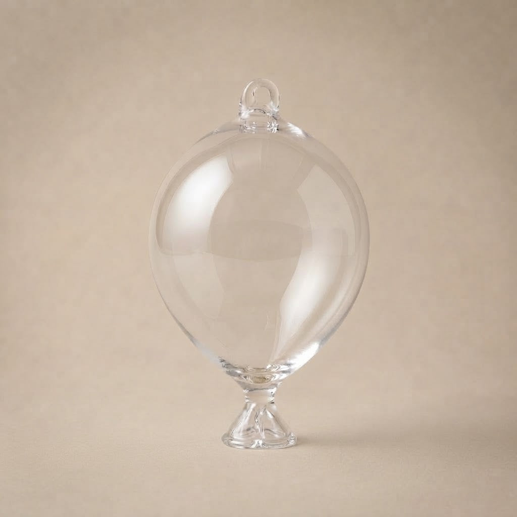 Clear glass balloon ornament