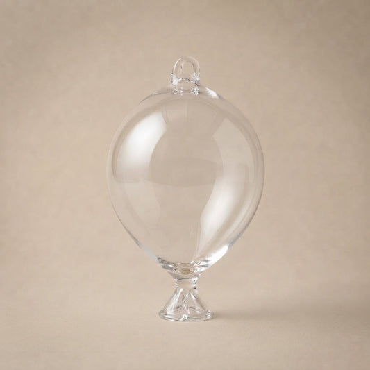 Clear glass balloon ornament
