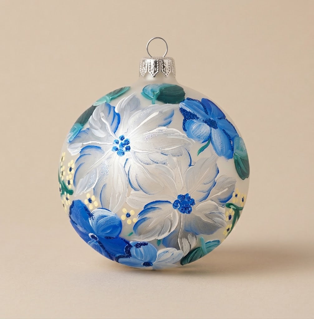 Silver Poinsettia ball