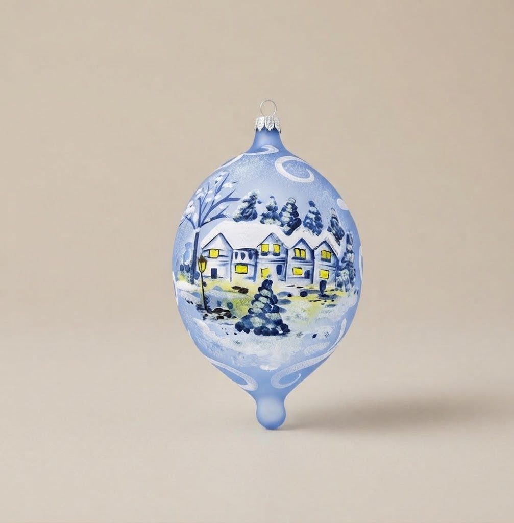 Goccia paesaggio azzurro