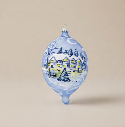 Goccia paesaggio azzurro
