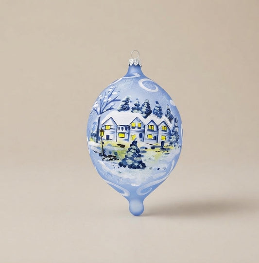 Goccia paesaggio azzurro
