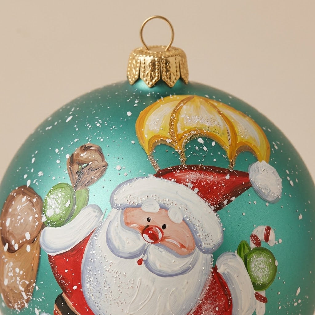 Santa with Parachute Ornament 
