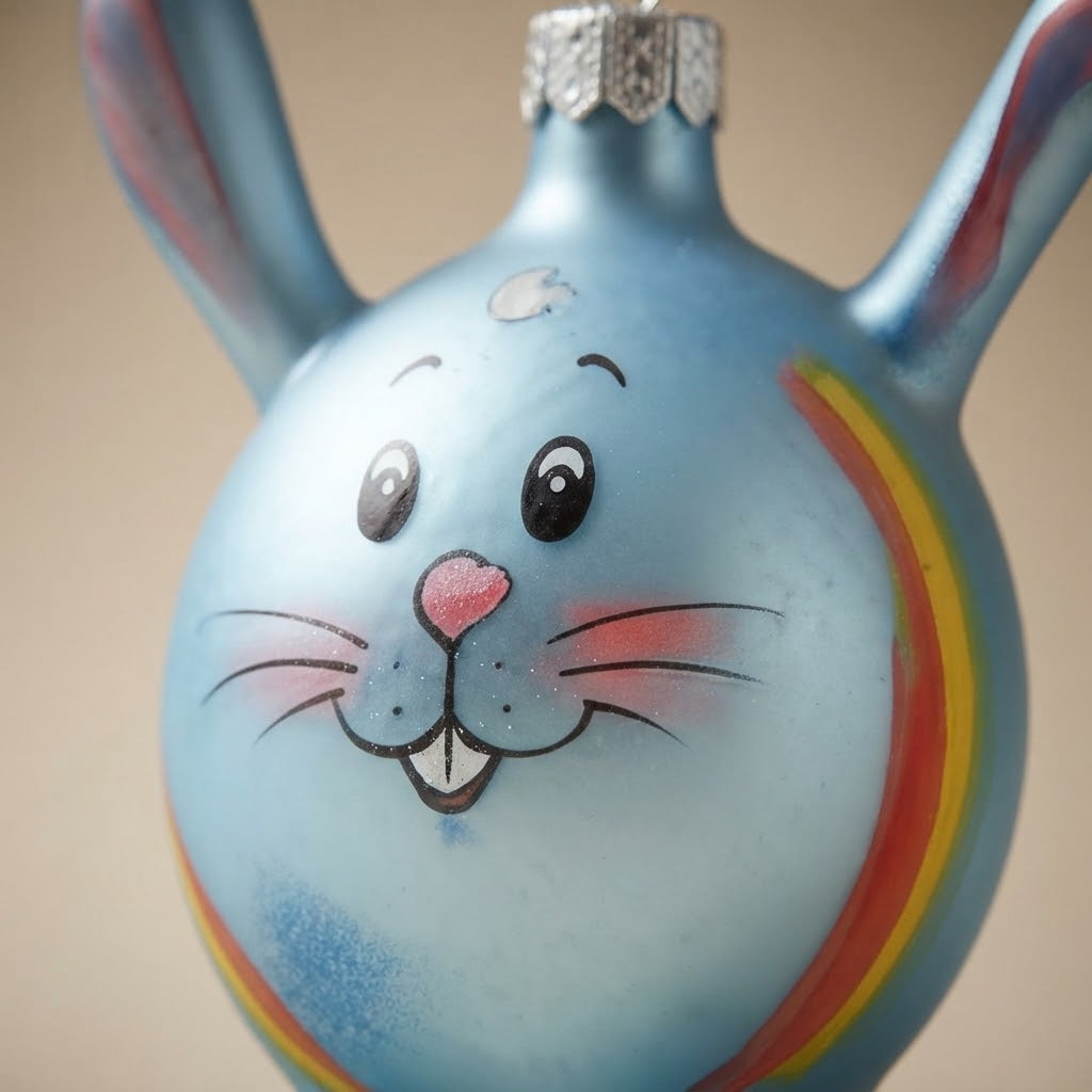 Coniglietto pasquale, decorazione di Pasqua dipinta a mano: dettaglio della decorazione