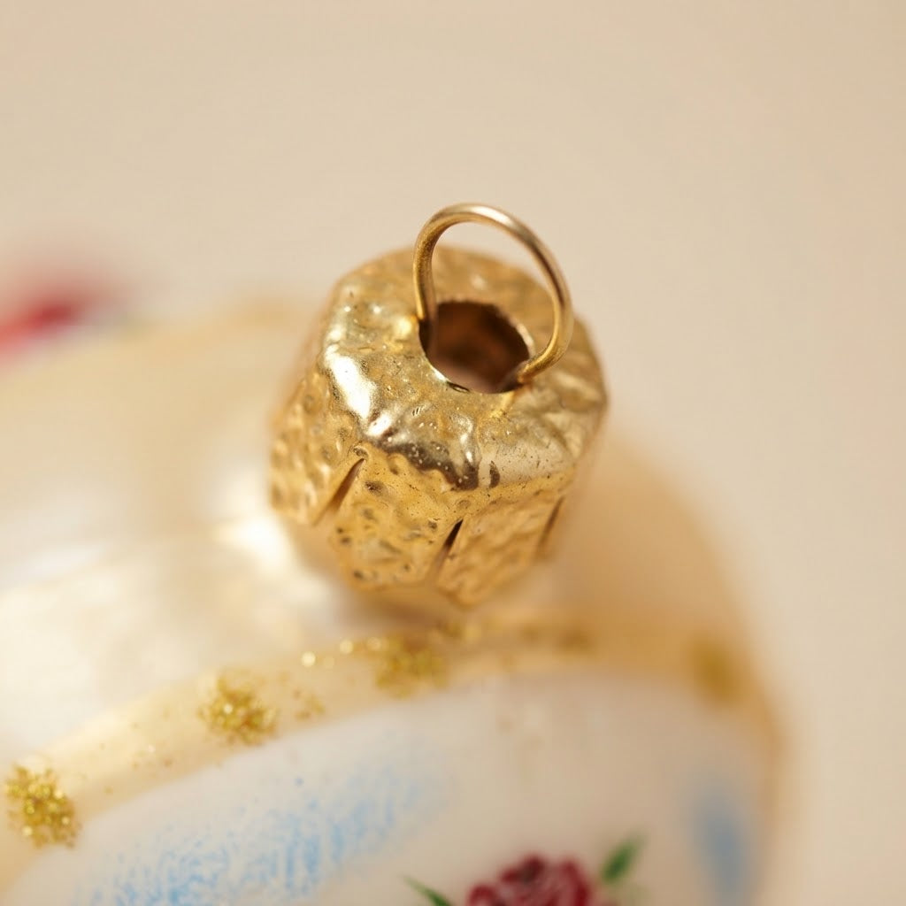 Christmas carousel ornament with princess, hand-painted: another view