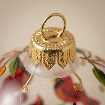 Palla di Natale cardinali rossi, Ø 10 cm