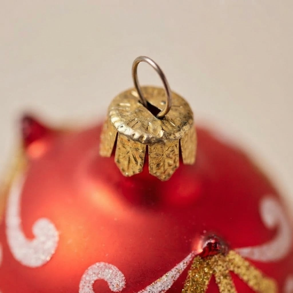 Christmas carousel ornament with Santa Claus, hand-painted: another view