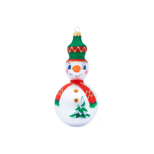 Snowman green scarf