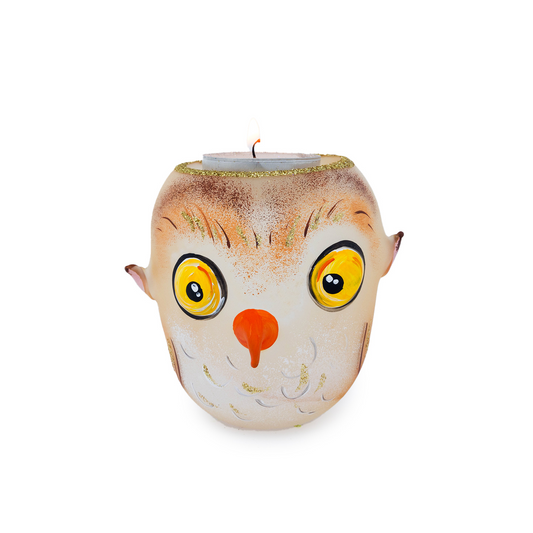 Owl candle holder