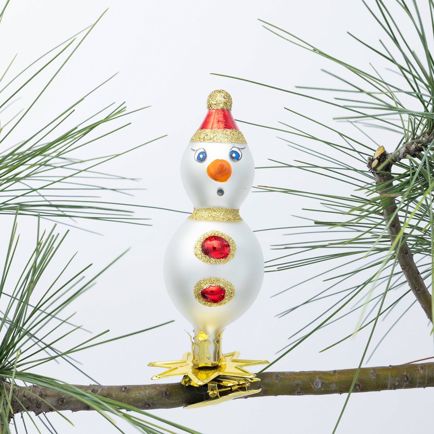 Snowman gold clip