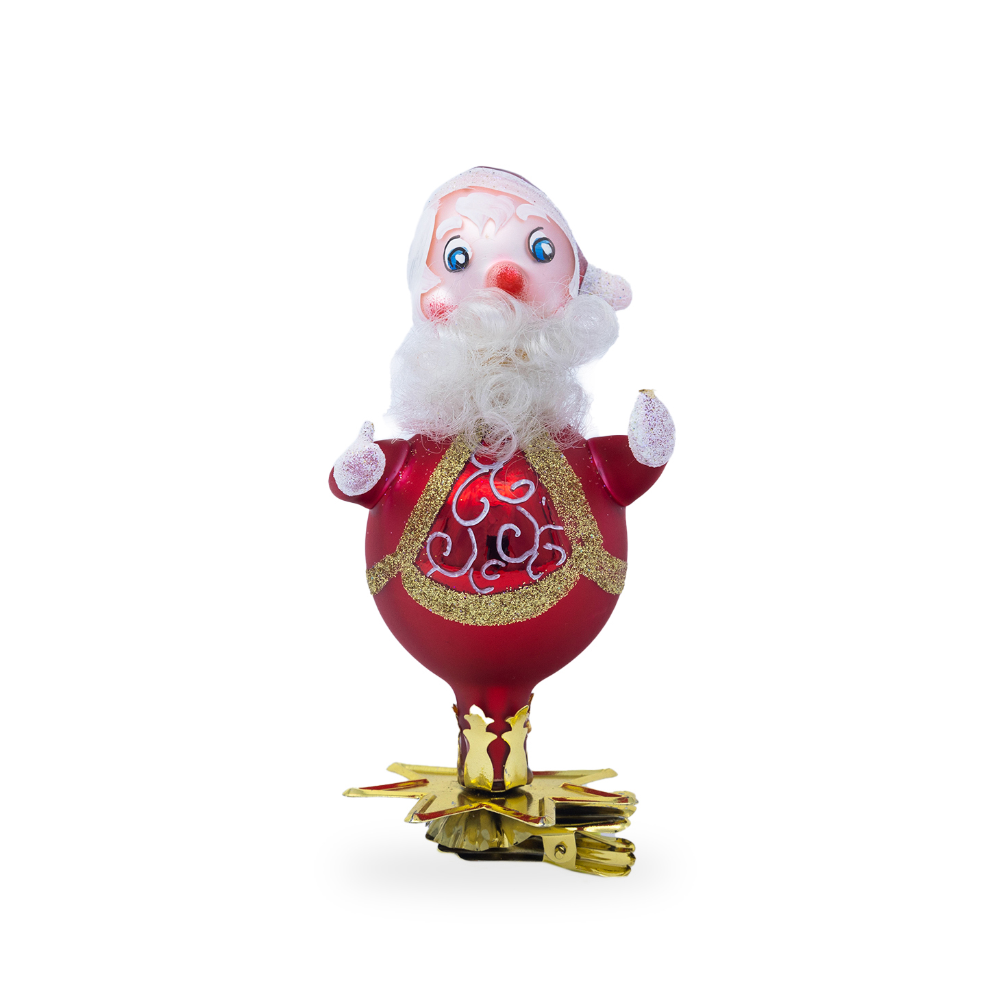 Santa Claus dress arabesque gold clip