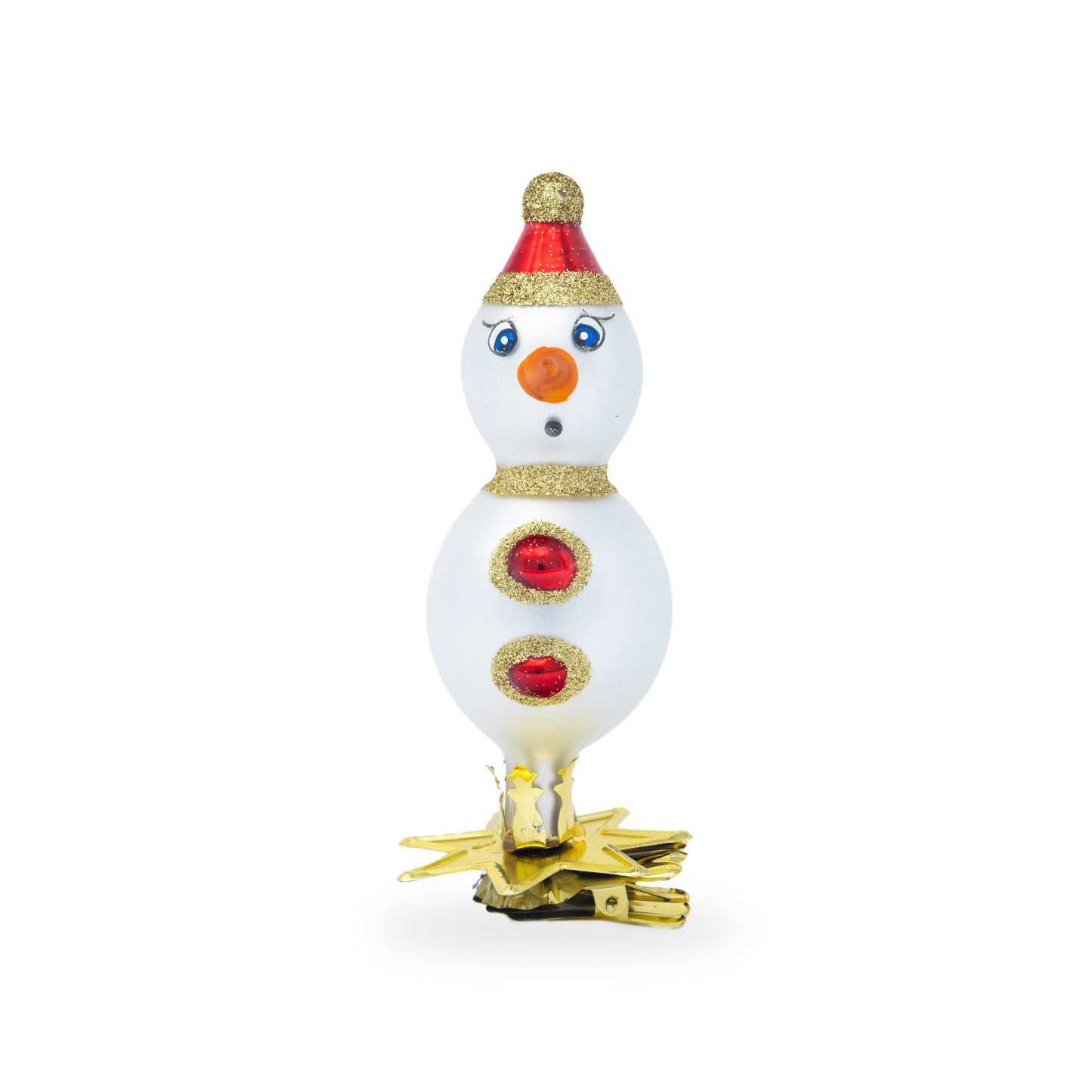 Snowman gold clip