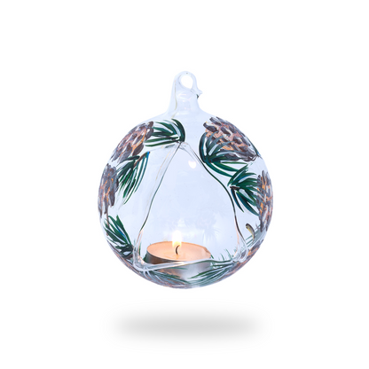 Portacandele aperto con pigne