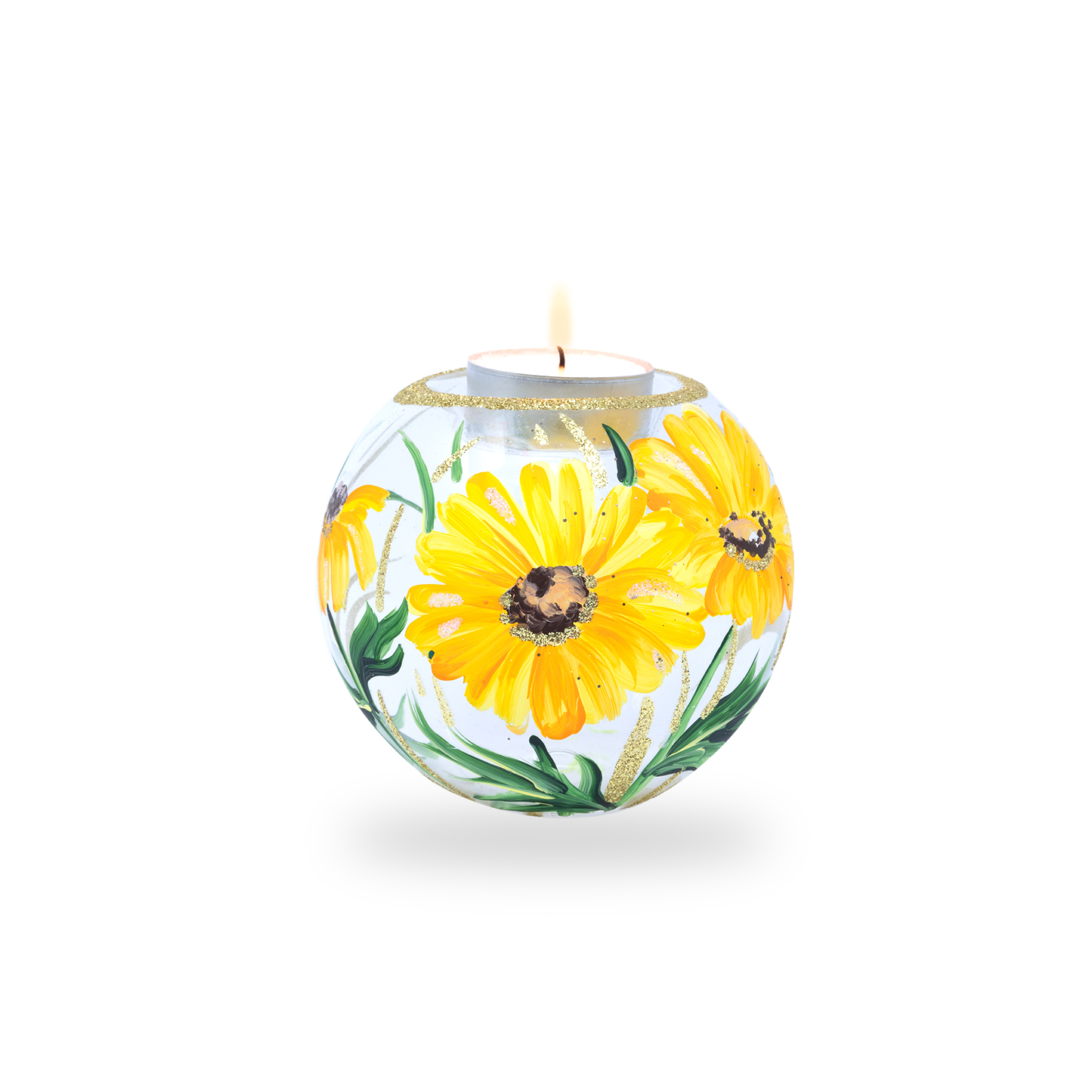 Sunflower candle holder