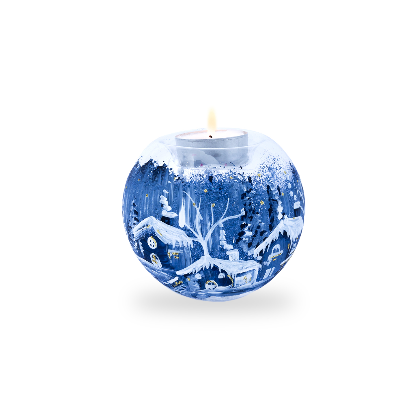 Night landscape candle holder