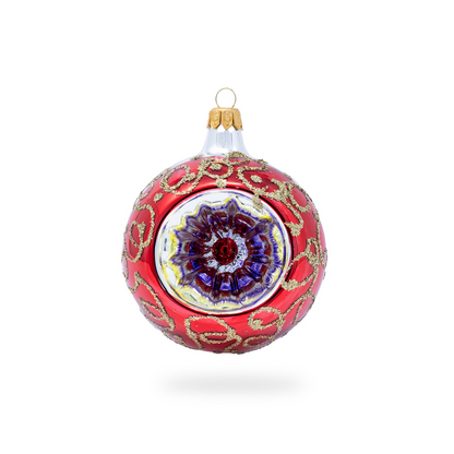 Palla Ricordo rosso e oro - decoro random