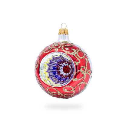 Palla Ricordo rosso e oro - decoro random