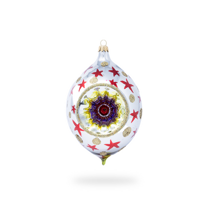 Ovale Ricordo stelle rosse - decoro random