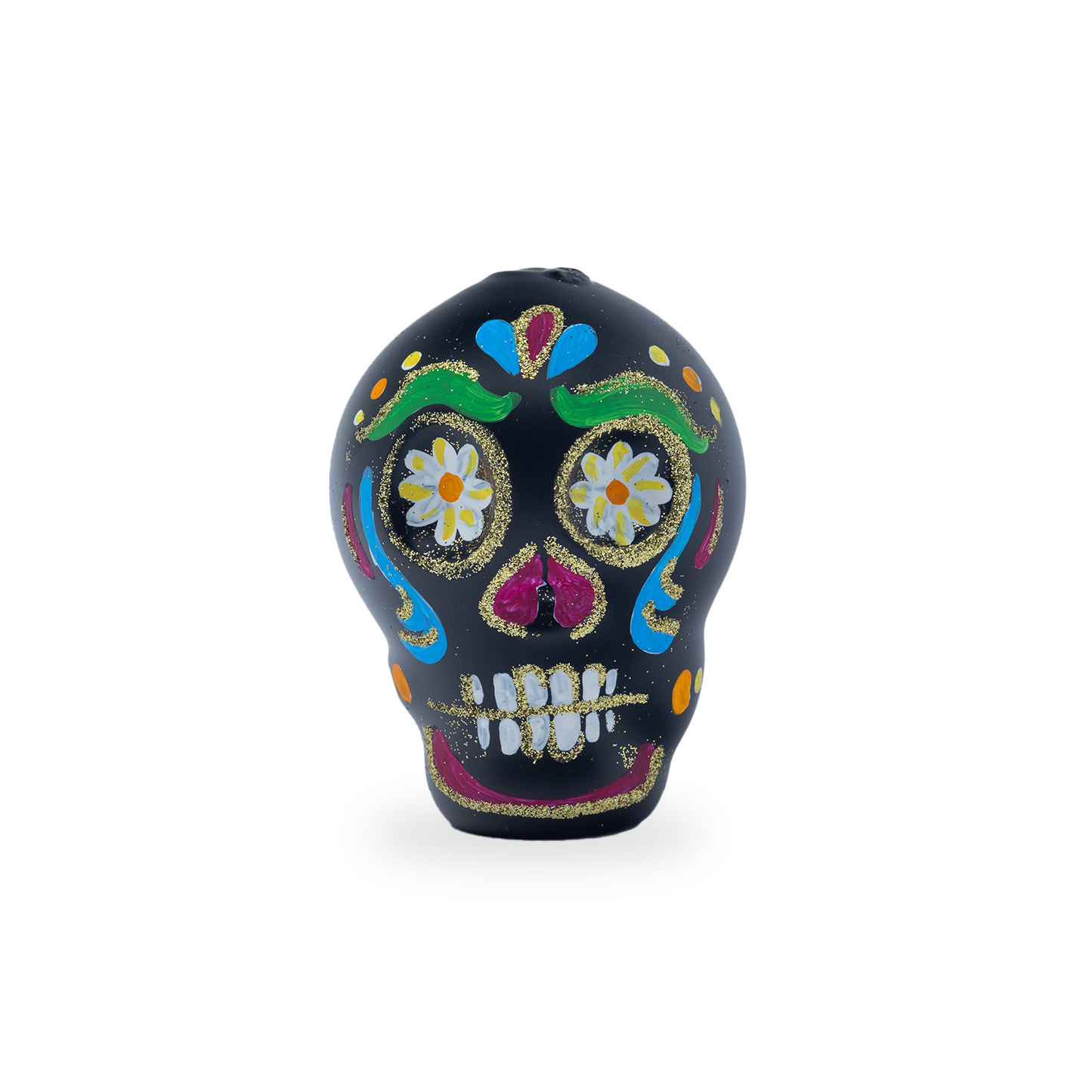 White and black Mexican calavera