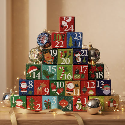 Advent Calendar "Ricordo" – 24 blown glass spheres, 6 cm each