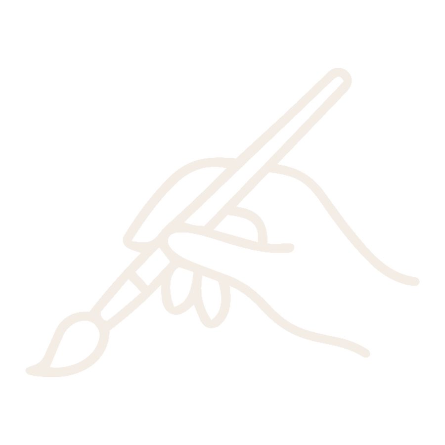 Icona artigianalità: mano che dipinge