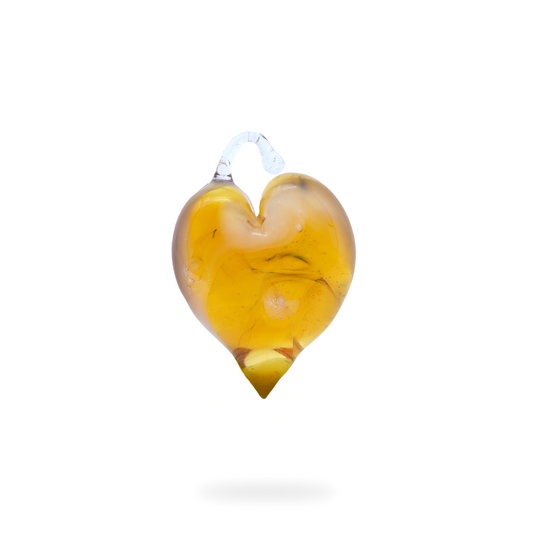 Full amber heart pendant