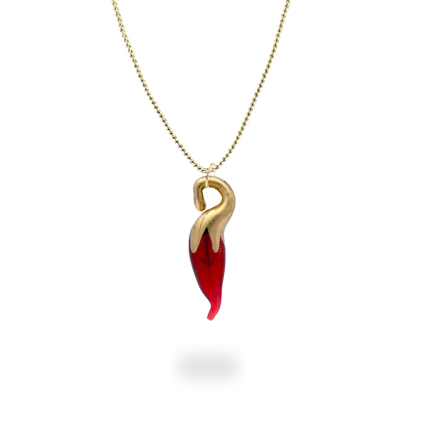 Red lucky horn pendant