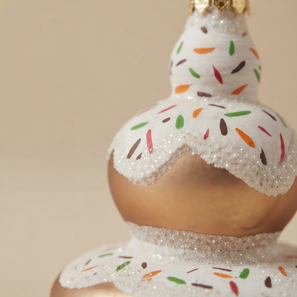 Decoration detail: Frosted treat with sprinkles