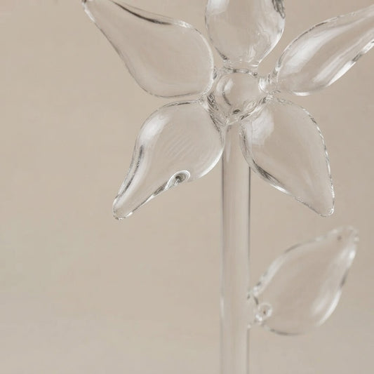 Detail: Clear glass lily