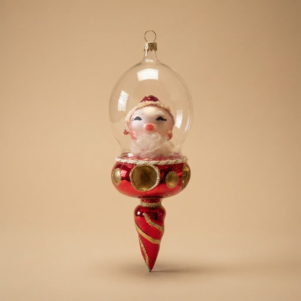Giostra di Natale con Babbo Natale nella bolla – vista frontale