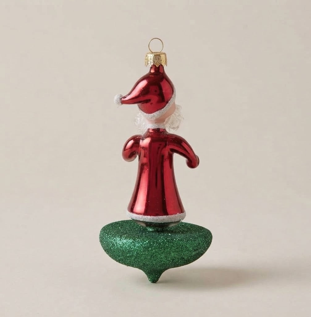 Giostra di Natale con Babbo Natale sulla trottola – dettaglio del decoro