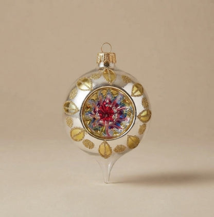 Goccia di Natale argento e oro a riflettore, Unica collection