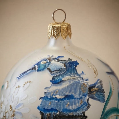 Christmas ornament with seahorse, 4 in (10 cm) – decoration detail