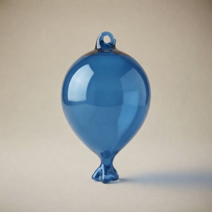 Palloncino di vetro azzurro da appendere