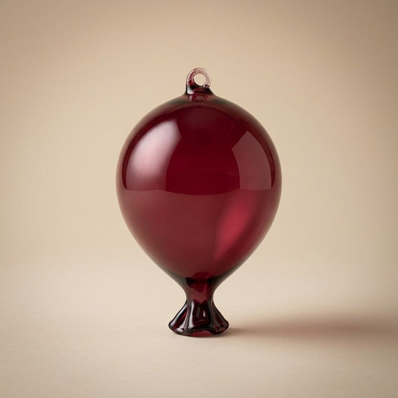 Palloncino di vetro bordeaux da appendere