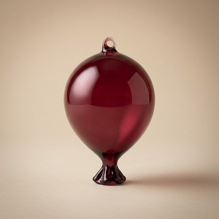 Palloncino di vetro bordeaux da appendere