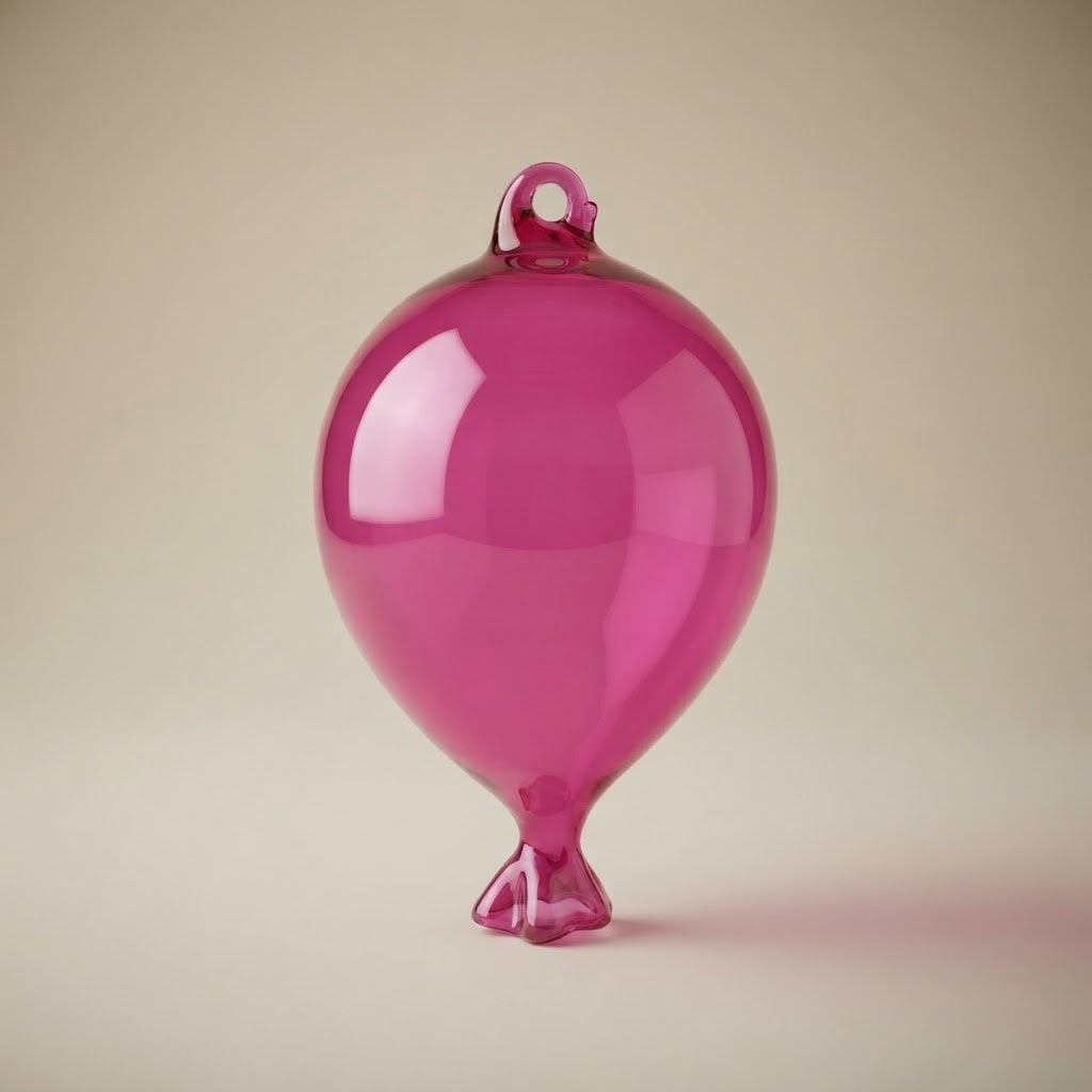 Palloncino di vetro fucsia da appendere
