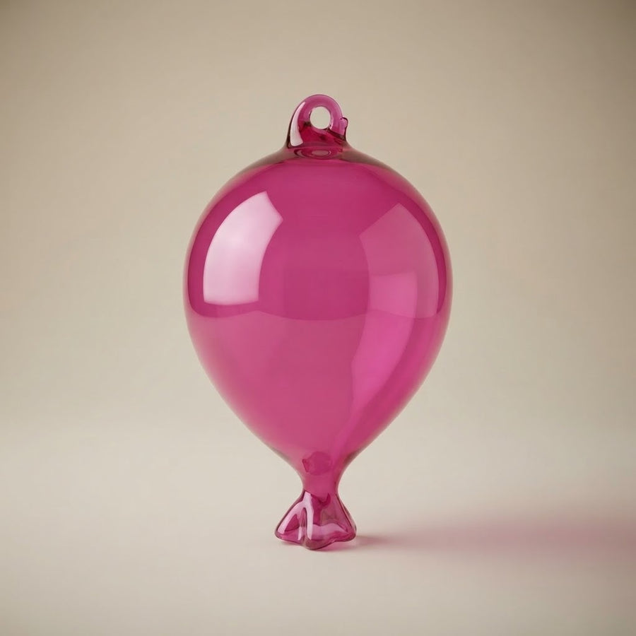 Palloncino di vetro fucsia da appendere