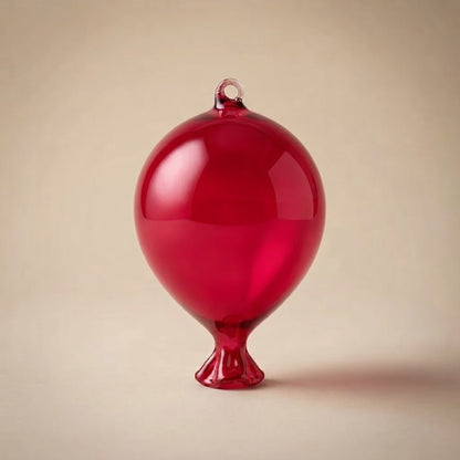 Red glass balloon ornament to hang